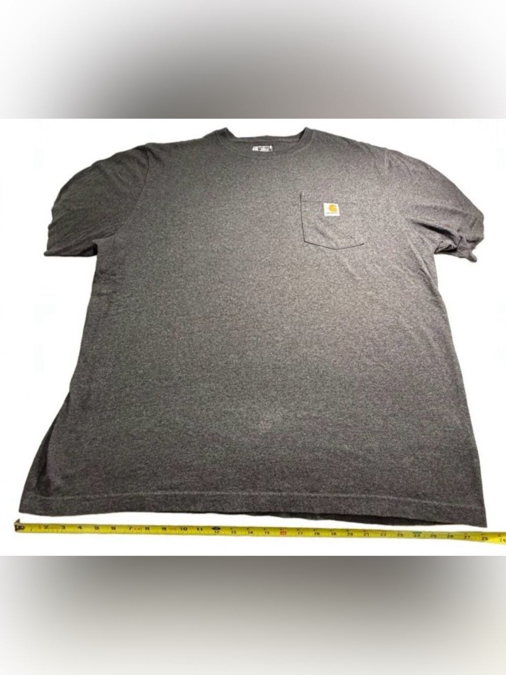 Carhartt Pocket T-Shirt Mens 2XL Charcoal Gray Short Sleeve Loose Fit Work Tee